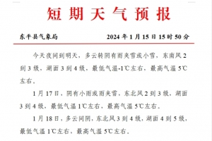 @東平人，有小雪，明天穿厚點！