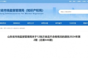 山東通報12批次食品樣品不合格，東平這家上“黑榜”