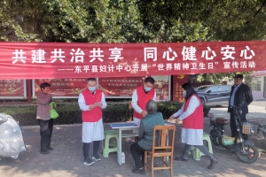 【世界精神衛(wèi)生日】共建共治共享、同心健心安心——東平縣婦計(jì)中心開展“世界精神衛(wèi)生日”宣傳活動